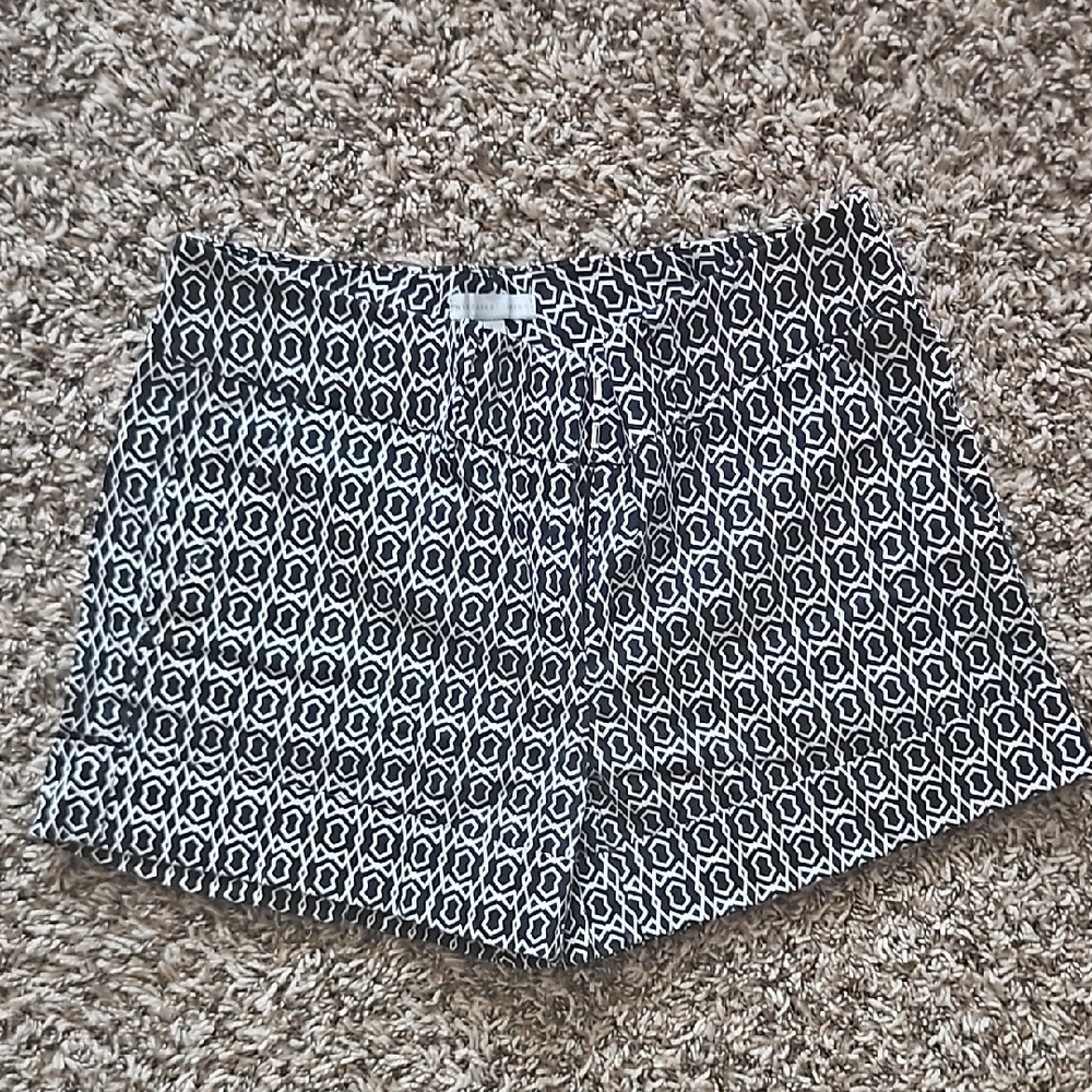 Black and White Patterned Shorts